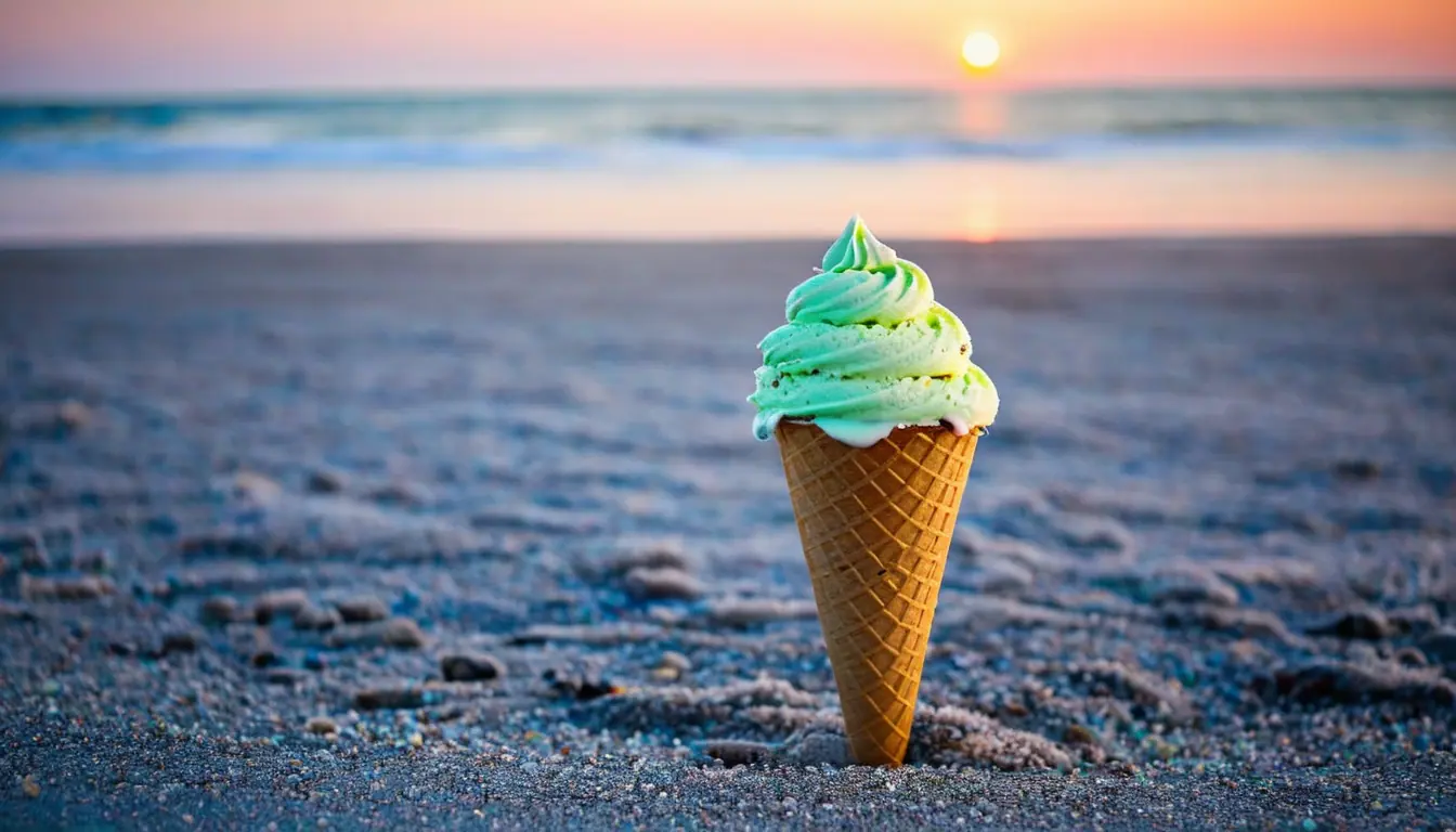 KI Bild erstellen.de Ein Eis am Strand